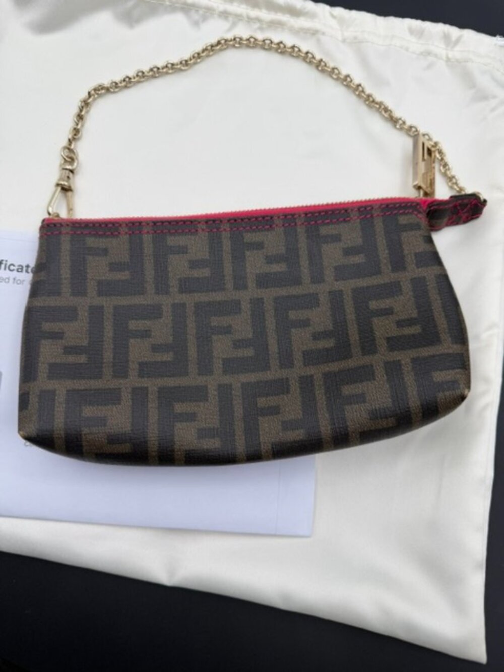 ** FENDI ZUCCA POUCH****